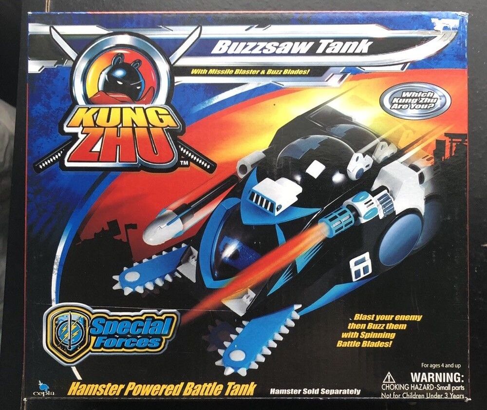 Kung Zhu Pets Special Forces Buzzsaw Tank Missile Blaster & Buzz Blades Hamster
